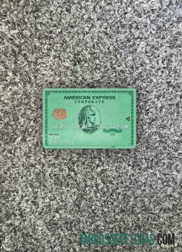 EUA Nebraska Five Points Bank AMEX Green Card Photolook Frente modelo